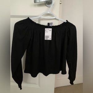 H&M Black Off the Shoulder Blouse